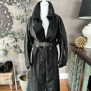 Burberry trench / raincoat with leather shrug / bolero jacket